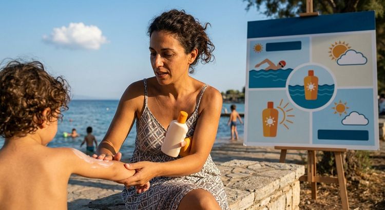 Ασφάλεια στον ήλιο: Πληροφορίες για γονείς σχετικά με το ηλιακό έγκαυμα και το αντηλιακό
